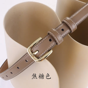 Woman Leather Decorative Thin Belts