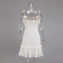 Carica l&#39;immagine nel visualizzatore di Gallery, White Spaghetti Pure Cotton Mini Dress
