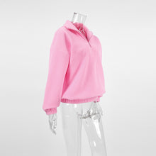 Carica l&#39;immagine nel visualizzatore di Gallery, Oversized Turn-down Collar Polar Fleece Sweatshirt
