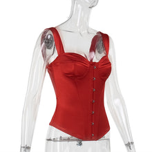 Load image into Gallery viewer, Satin Buckled Bodice Tank Top
