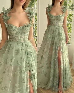 3D Flower Sleeveless Tulle Fairy Dress