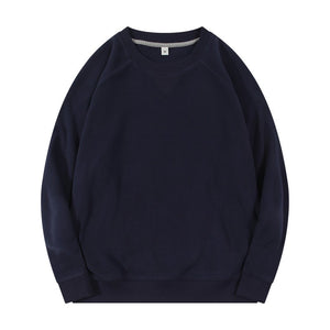 Men Unisex Thick Double-faced Polar Fleece 300g Vintage Raglan Sleeve Sweatshirts