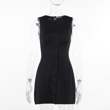 Load image into Gallery viewer, Sleeveless Button Up Mini Dress
