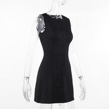 Load image into Gallery viewer, Sleeveless Button Up Mini Dress
