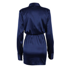 Carica l&#39;immagine nel visualizzatore di Gallery, Long Sleeve Pad Shoulder Straight Shirt Dress
