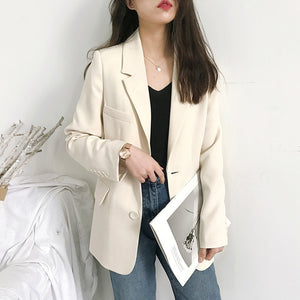 Casual Oversized Single Breasted Midi Blazer