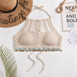 Tassel Crochet Crop Top