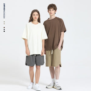 Men's Double -faced Cotton Twill Oversized Short Sleeve T shirts