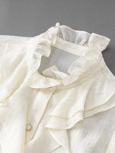 Frilled Stand Collar Blouse