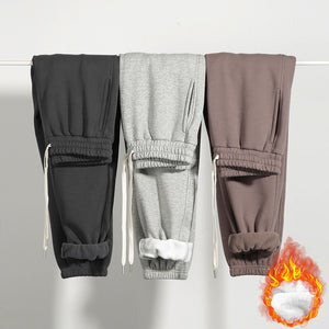 Men Women Unisex Polar Fleece 400g Autumn Winter Heavy Fuzzy Beneath Sweatpants