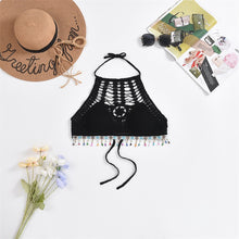 Load image into Gallery viewer, Tassel Crochet Crop Top
