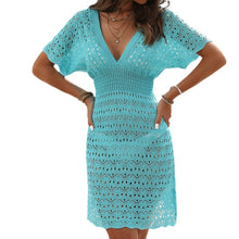 Load image into Gallery viewer, Cap Sleeve Crochet Beach Dress
