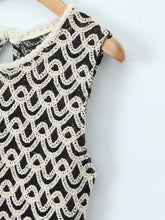 Load image into Gallery viewer, French Style Crochet Sleeveless Patterned Pencil Dress
