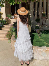 Charger l&#39;image dans la galerie, Fairy White Holiday Spaghetti Maxi Beach Dress
