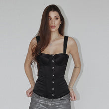 Load image into Gallery viewer, Satin Buckled Bodice Tank Top
