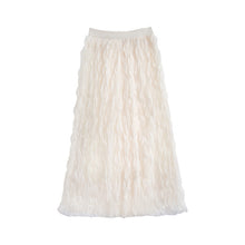 Load image into Gallery viewer, High Waist Tulle Wavy Crinkle Midi Puffy Skirt
