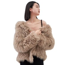 Load image into Gallery viewer, Finnish hand-woven fur coat short female 24 autumn winter fox fur real fur celebrity wind net infrared set large
