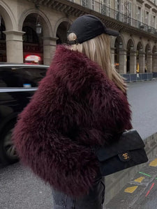 Fashion Artificial Fur Short Coat