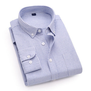 Mens Quality Chambrary Cotton Long Sleeve Shirts