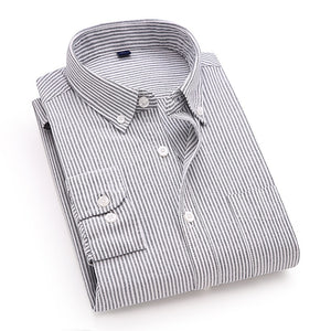 Mens Quality Chambrary Cotton Long Sleeve Shirts