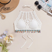 Load image into Gallery viewer, Tassel Crochet Crop Top
