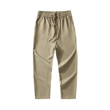 Carica l&#39;immagine nel visualizzatore di Gallery, Men&#39;s Striped Ice Silk Knit Ninth Pants
