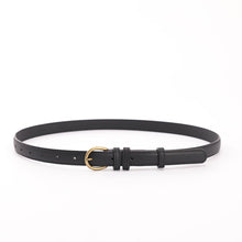 Load image into Gallery viewer, Fashion Black Genuine Imitated Leather Thin Dress Blazer Waist Decorative Belt
