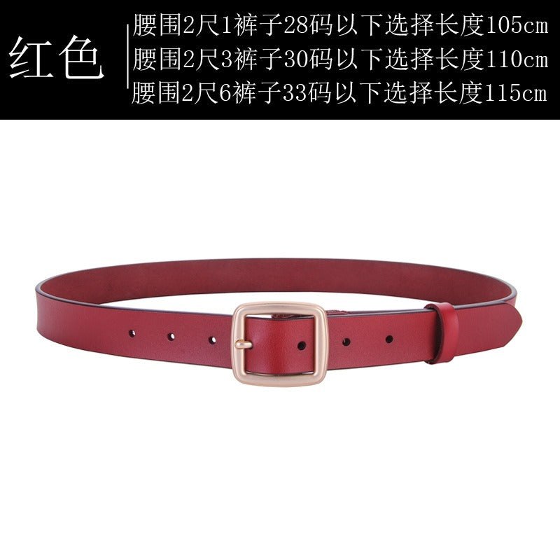 Women Leather Casual Clothing Jeans Belts