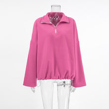 Charger l&#39;image dans la galerie, Pink Lapel Polar Fleece Sherpa Sweatshirt
