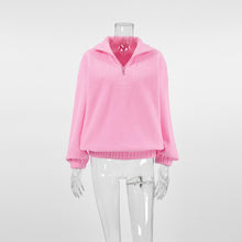 Carica l&#39;immagine nel visualizzatore di Gallery, Oversized Turn-down Collar Polar Fleece Sweatshirt
