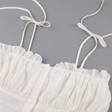 Carica l&#39;immagine nel visualizzatore di Gallery, White Spaghetti Pure Cotton Mini Dress
