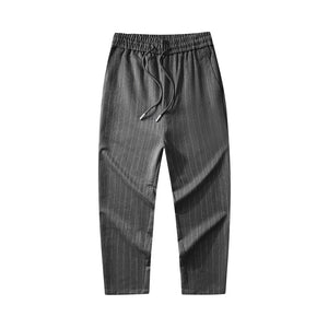 Men's Striped Ice Silk Knit Ninth Pants