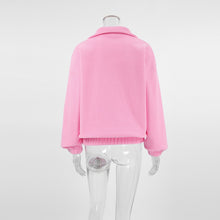 Carica l&#39;immagine nel visualizzatore di Gallery, Oversized Turn-down Collar Polar Fleece Sweatshirt
