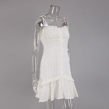 Carica l&#39;immagine nel visualizzatore di Gallery, White Spaghetti Pure Cotton Mini Dress
