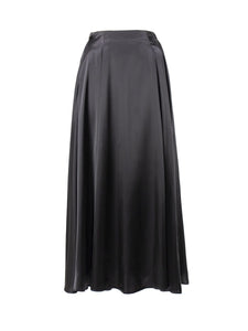 Summer Elegant High Waist Satin Maxi Skirt