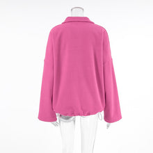 Charger l&#39;image dans la galerie, Pink Lapel Polar Fleece Sherpa Sweatshirt
