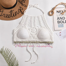 Load image into Gallery viewer, Tassel Crochet Crop Top
