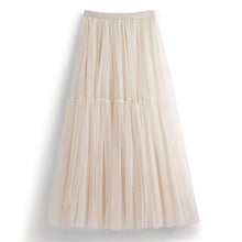 Load image into Gallery viewer, High Waist Tiered Midi A Line Tulle Skirt
