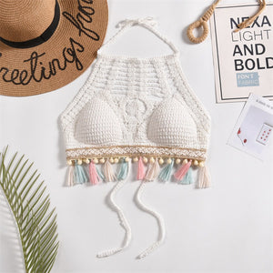 Tassel Crochet Crop Top