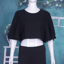 Load image into Gallery viewer, Batwing Sleeve Crop Top Sunproof Beachwear Cover Up
