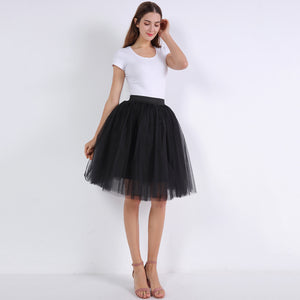 5 Layers Puffy Tutu Tulle Skirt