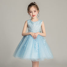 Load image into Gallery viewer, 110-170cm Kids Princess Dress Junior Girls Puffy Tulle Dress Kinder Garten Performance Dress

