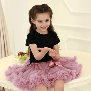 Little Girl's Bowknot Puffy Tulle Tutu Princess Short Skirt