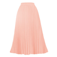 Load image into Gallery viewer, Printed Contrast Big Flare A Line Long Pleated Skirts
