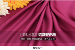 Stock 83-color Imitated Silk Satin Fabric Matt High Density Eye Cover Blinder Soft Fabric Material