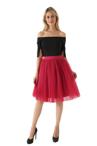 5 Layers Puffy Tutu Tulle Skirt