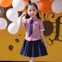 Загрузить изображение в средство просмотра галереи, Children&#39;s Day Performance Suit Junior Primary School Uniform Girls Boys Suspender Trousers Skirt Set
