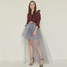 Load image into Gallery viewer, Swallow-tailed Tulle Sexy Black High Low Hem Puffy Skirt
