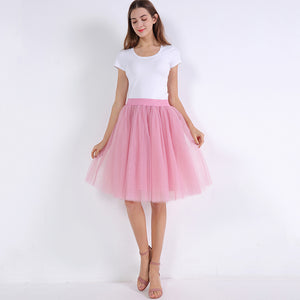 5 Layers Puffy Tutu Tulle Skirt