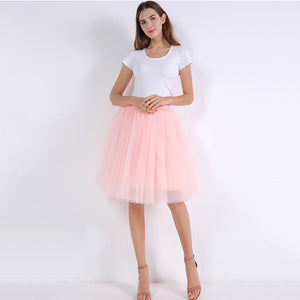 5 Layers Puffy Tutu Tulle Skirt